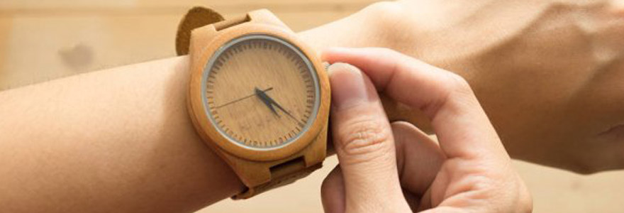 montre en bois